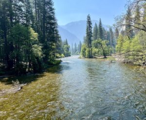 Merced River in Hazy Yosemite Valley